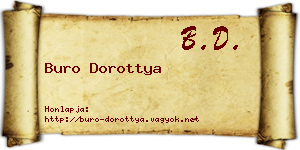 Buro Dorottya névjegykártya